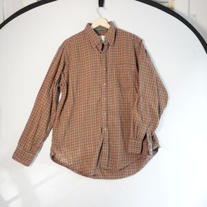 Vtg‎ Gitman Bros Plaid Button Down Shirt Long Sleeve All Cotton Made USA L FAIR